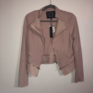 Shinestar Blush Jacket with Leather accents